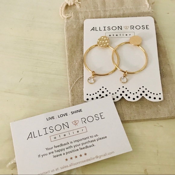 NEW Allison Rose Atelier Round Hoop Earrings - Picture 4 of 6